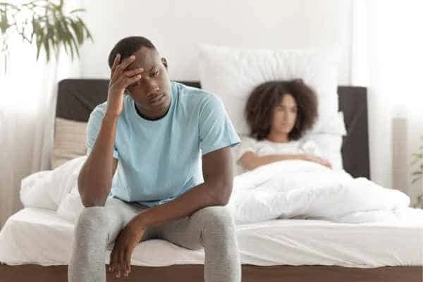 Man upset about ED symptoms Harlow