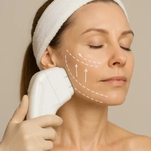 Woman having HI-FU to reduce wrinkles call LA LIPO Harlow Now!