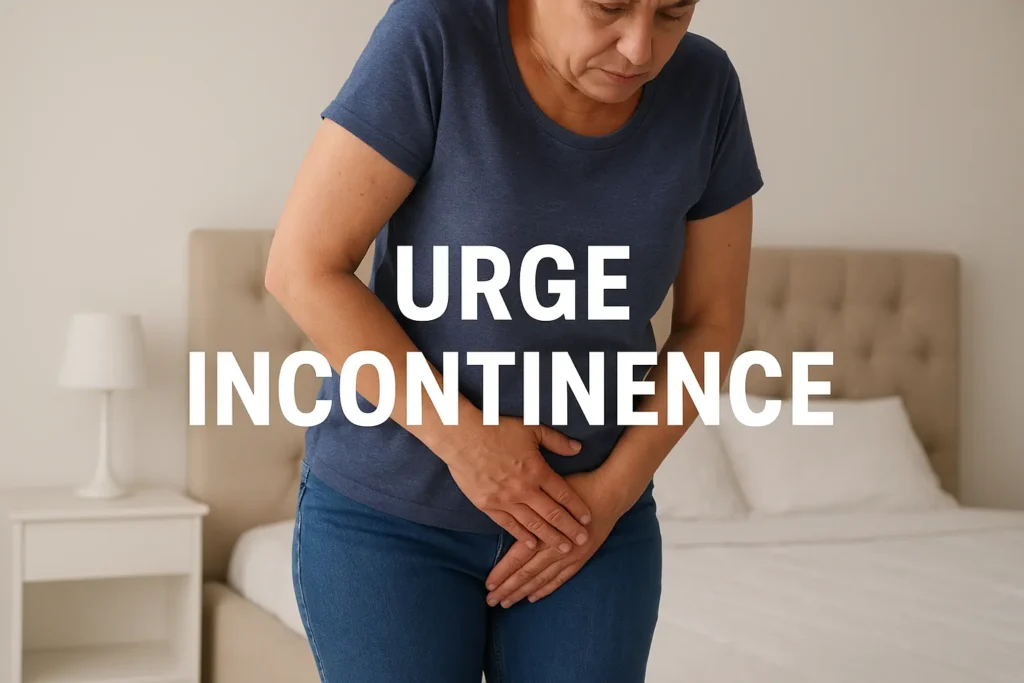 how to manage urge incontinence Harlow symptoms