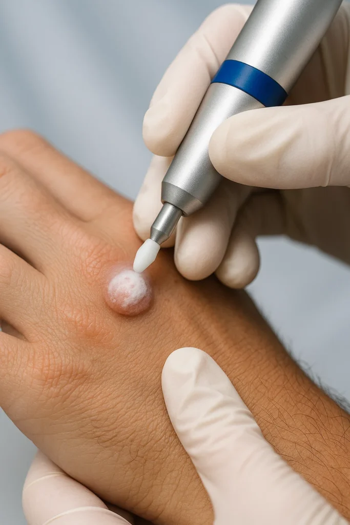 example of wart removal Harlow using cryopen
