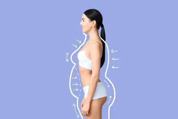 image of woman experiencing fat reduction treatment Harlow