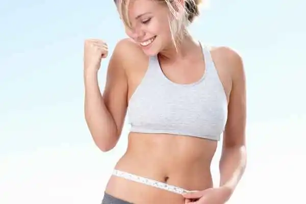 woman happy after fat reduction treatment Harlow