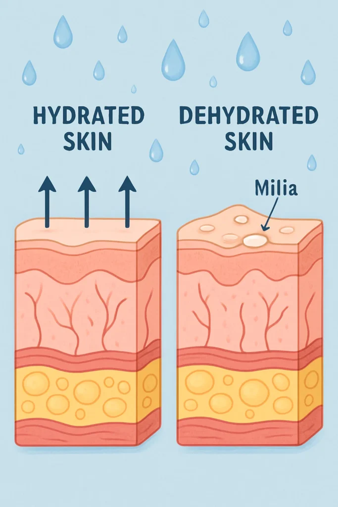 The importance of hydration and milia production Harlow