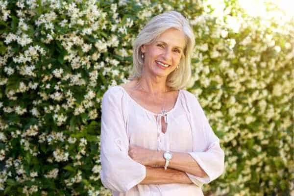 Older woman happy with urinary incontinence treatment Harlow