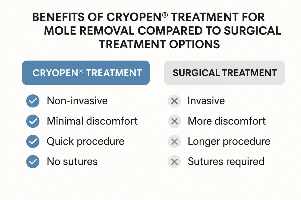 Benefits of facial mole removal Harlow - call our team today to book a consultation