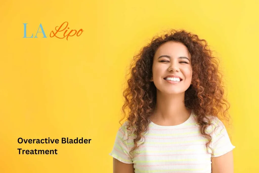 woman smiling about overactive bladder treatment Harlow solutions