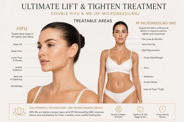 Areas of the body that can be treated - ultimate skin tighten treatment Harlow